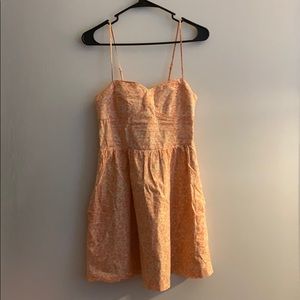 Divided peach and white floral sundress